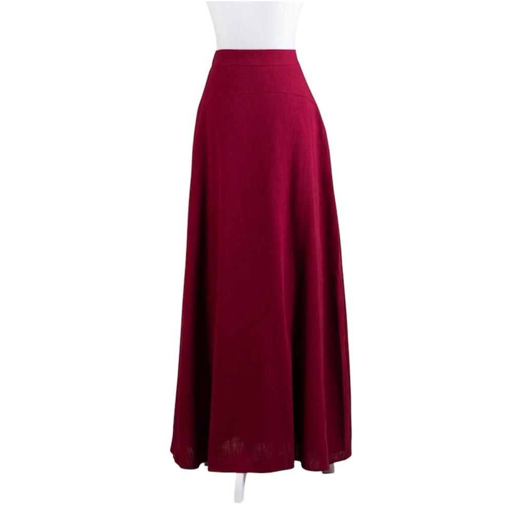 Batul the Collection Dana Skirt | Maroon - Picture 2 of 2